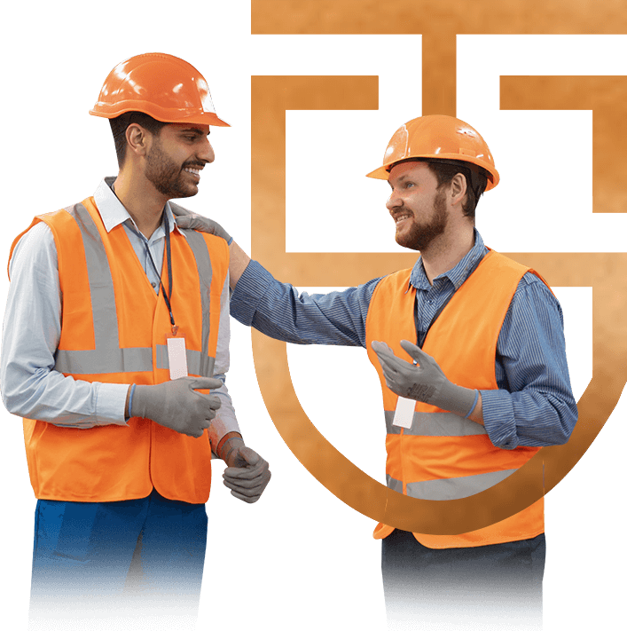 Two Male Engineer Discussing With Each Other