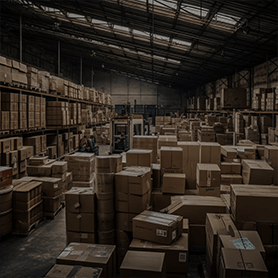 Packed Boxes In The Godown